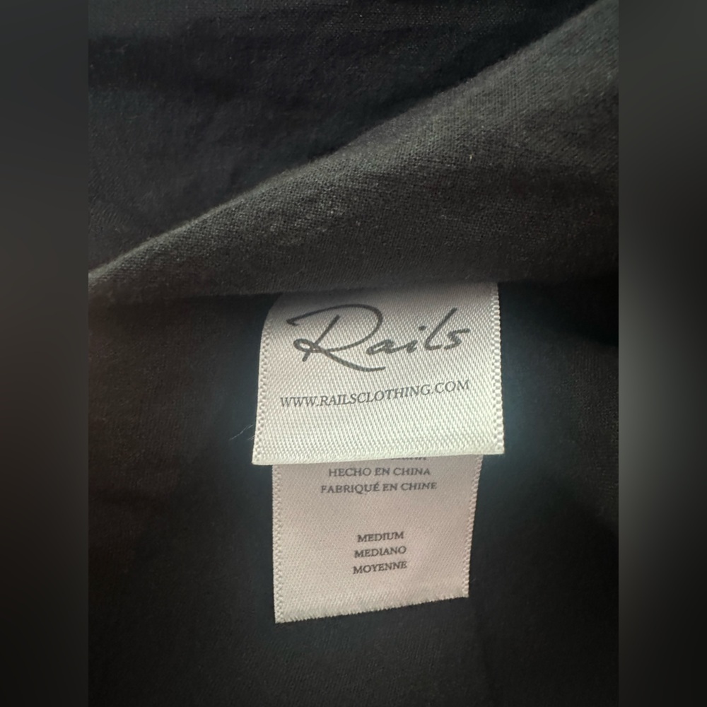 Rails Black High Low Ruffled Sundress Size M - image 5